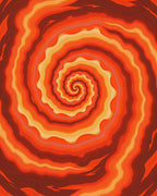 Warm Swirling Layers Design Rug