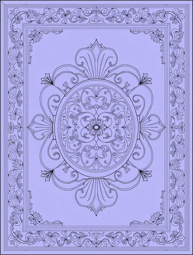 Ornate Floral Mandala Pattern Rug