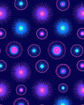 Neon Burst Floral Pattern Rug