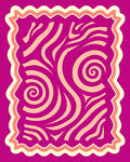 Abstract Swirls Stripes Pattern Rug