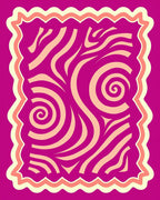 Abstract Swirls Stripes Pattern Rug