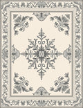 Classic Floral Motif Border Design Rug
