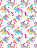 Rainbow Unicorn Stars Pattern Rug