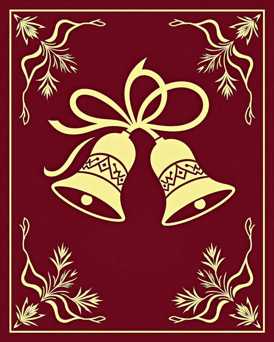 Golden Bells With Floral Accents Rug