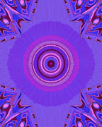 Vibrant Purple Geometric Kaleidoscope Pattern Rug
