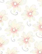 Floral Swirl Pastel Cream Design Rug