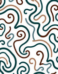 Abstract Swirls And Curves Pattern Rug