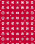 Red Snowflake Pattern Rug