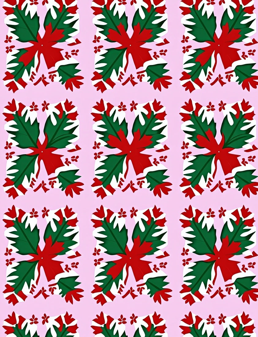 Festive Floral Pattern Print Rug