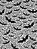 Spooky Bats And Swirls Pattern Rug
