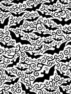 Spooky Bats And Swirls Pattern Rug