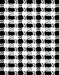 Houndstooth Abstract Black White Pattern Rug