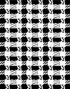 Houndstooth Abstract Black White Pattern Rug