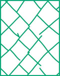 Interlocking Geometric Square Pattern Rug