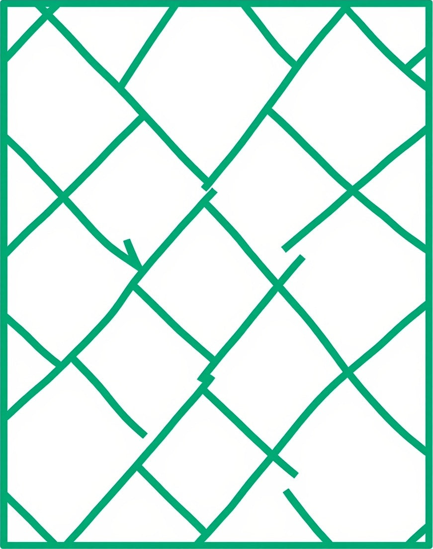 Interlocking Geometric Square Pattern Rug