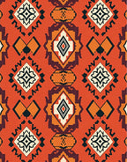 Bold Tribal Diamond Patterned Rug