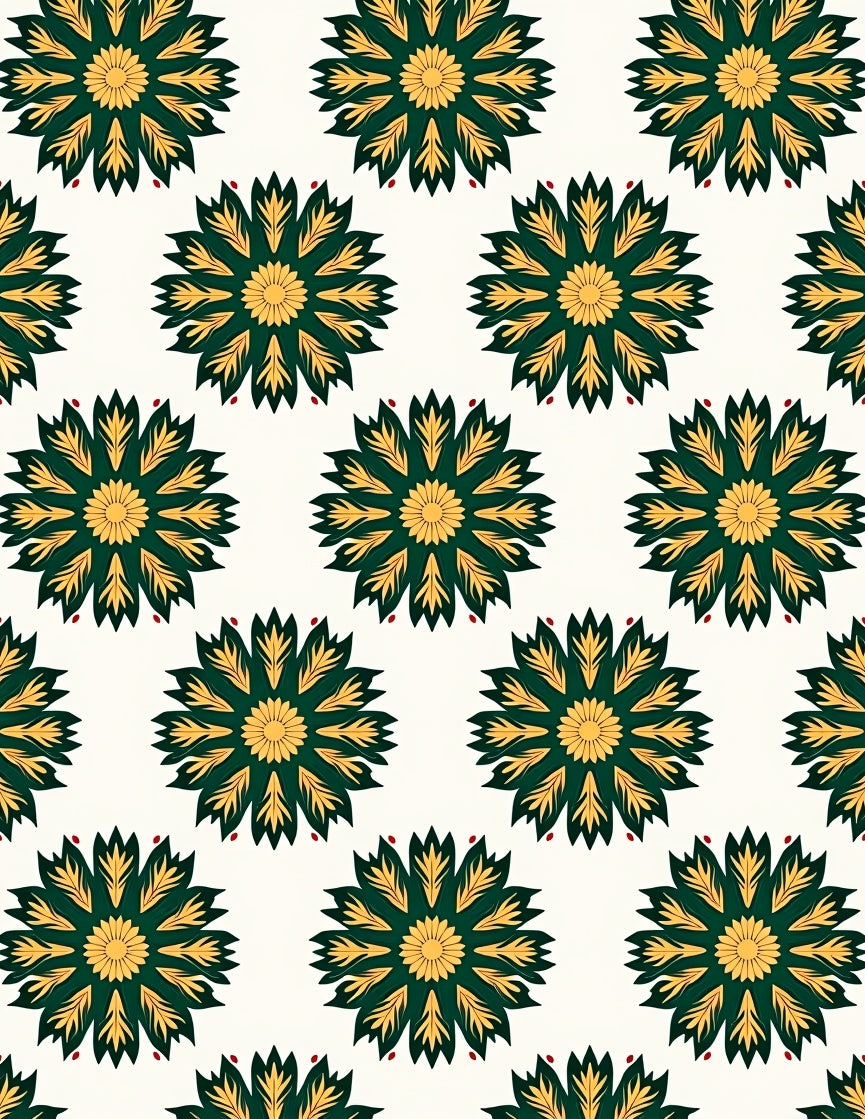 Exotic Floral Medallion Pattern Rug