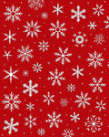 Winter Snowflake Pattern Red Rug