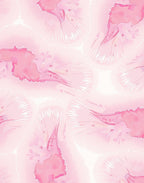 Pink Watercolor Floral Burst Rug