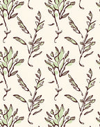 Abstract Leafy Sketch Pattern Rug