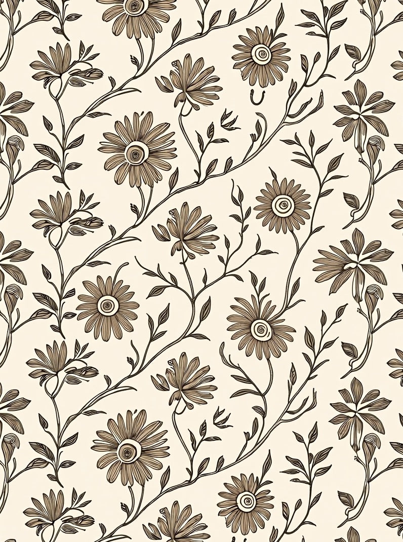 Delicate Daisy Vine Pattern Rug