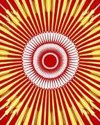 Radiant Sunburst Pattern Rug