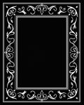 Classic White Flourish Border Design Rug
