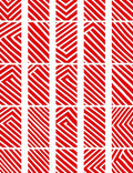 Red And White Striped Optical Illusion Rug