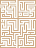 Geometric Maze Pattern Rug