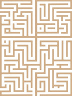 Geometric Maze Pattern Rug