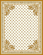 Chic Floral Bordered Ivory Rug