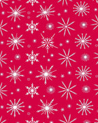White Snowflakes Festive Pattern Rug