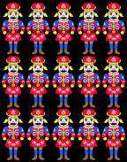 Red Blue Soldier Pattern Rug