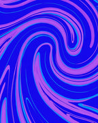 Swirling Purple Blue Abstract Waves Rug