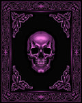 Gothic Skull With Ornate Pink Border Rug