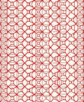 Bold Red Geometric Lattice Pattern Rug