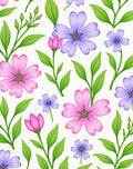 Whimsical Floral Bloom Pattern Rug