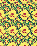 Emerald Green Crimson Floral Tapestry Rug
