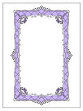Lavender Lattice Scrollwork Border Design Rug