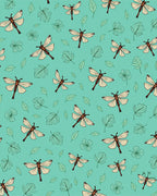 Dragonfly And Leaf Pattern Rug