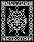 Monochromatic Intricate Circular Mandala Design Rug