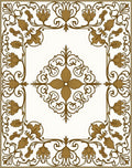 Elegant Floral Swirl Pattern Rug