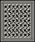 Abstract Black White Geometric Pattern Rug