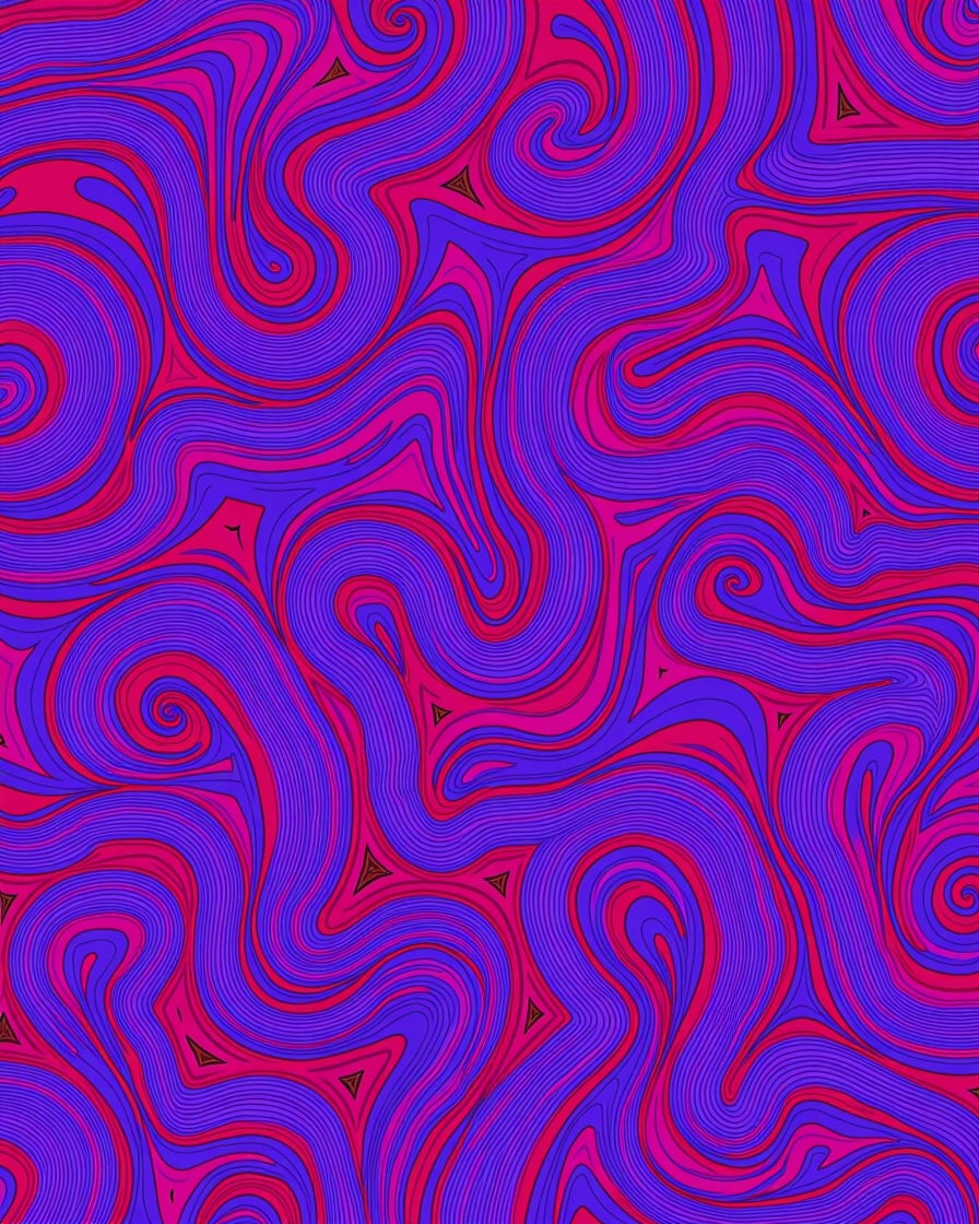 Vibrant Magenta Purple Swirl Pattern Rug