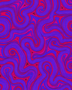 Vibrant Magenta Purple Swirl Pattern Rug