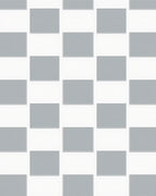 Alternating Grey White Rectangle Pattern Rug
