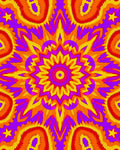 Kaleidoscope Starburst Vivid Mandala Rug