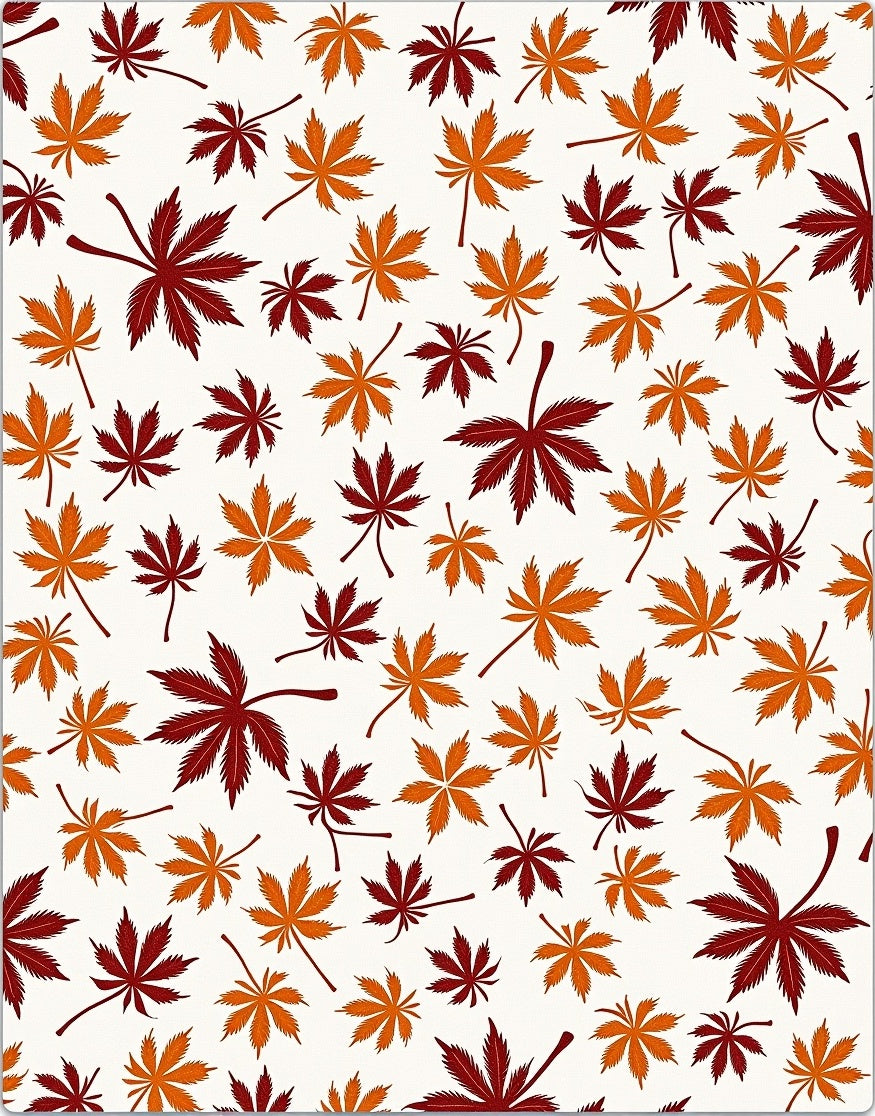 Autumn Leaves Scattered Pattern Rug