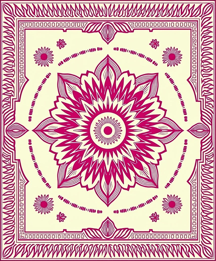 Mandala Floral Style Pattern Rug