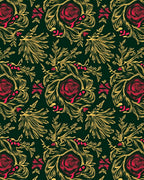 Luxurious Floral Vine Patterned Rug